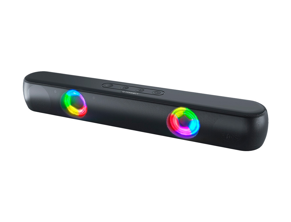 BARRE DE SON Q-CONNECT BLUETOOTH AVEC LUMIERE LED ET CONTROL DU VOLUME COLORIS NOIR