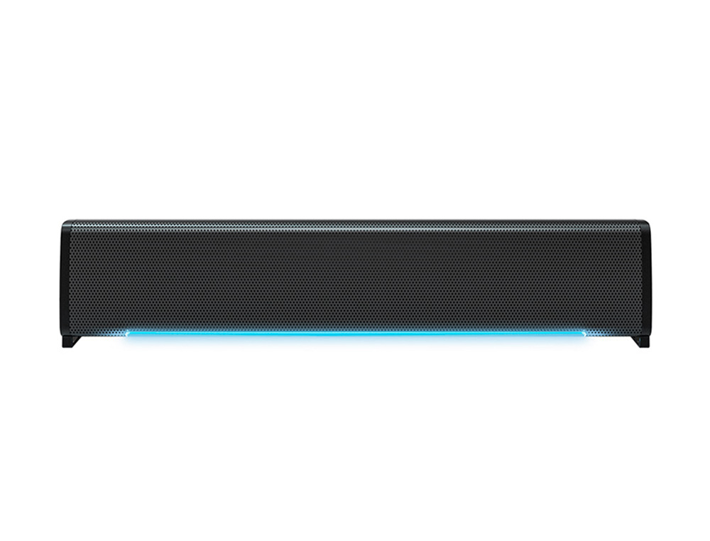 BARRE DE SON Q-CONNECT POUR ORDINATEUR AVEC LUMIERE LED   COLORIS NOIR