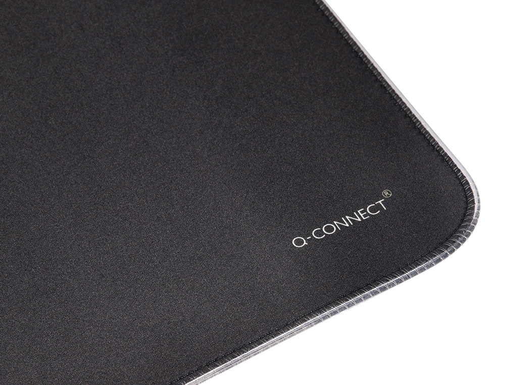 TAPIS SOURIS Q-CONNECT GAMING LUMIERE LED CONNECTION USB 350X250X3MM COLORIS NOIR