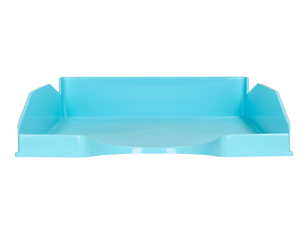 CORBEILLE A COURRIER Q-CONNECT PLASTIQUE           240X70X340MM COLORIS BLEU     CIEL OPAQUE
