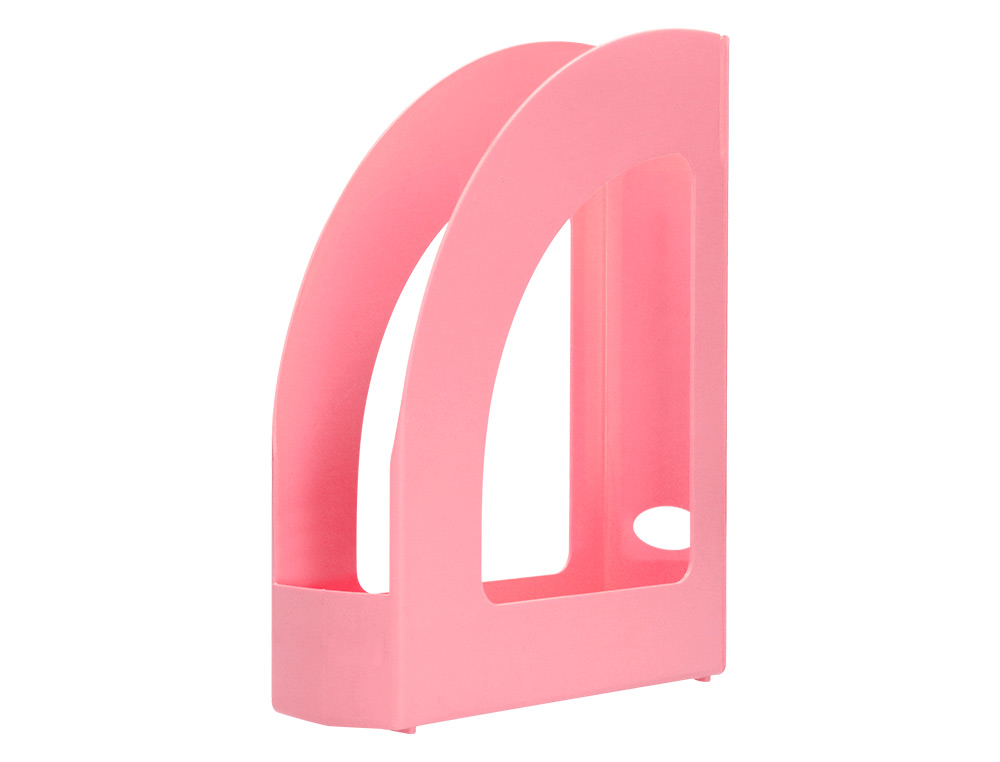 PORTE-REVUES Q-CONNECT PLASTIQUE 320X250X80MM COLORIS ROSE PASTEL