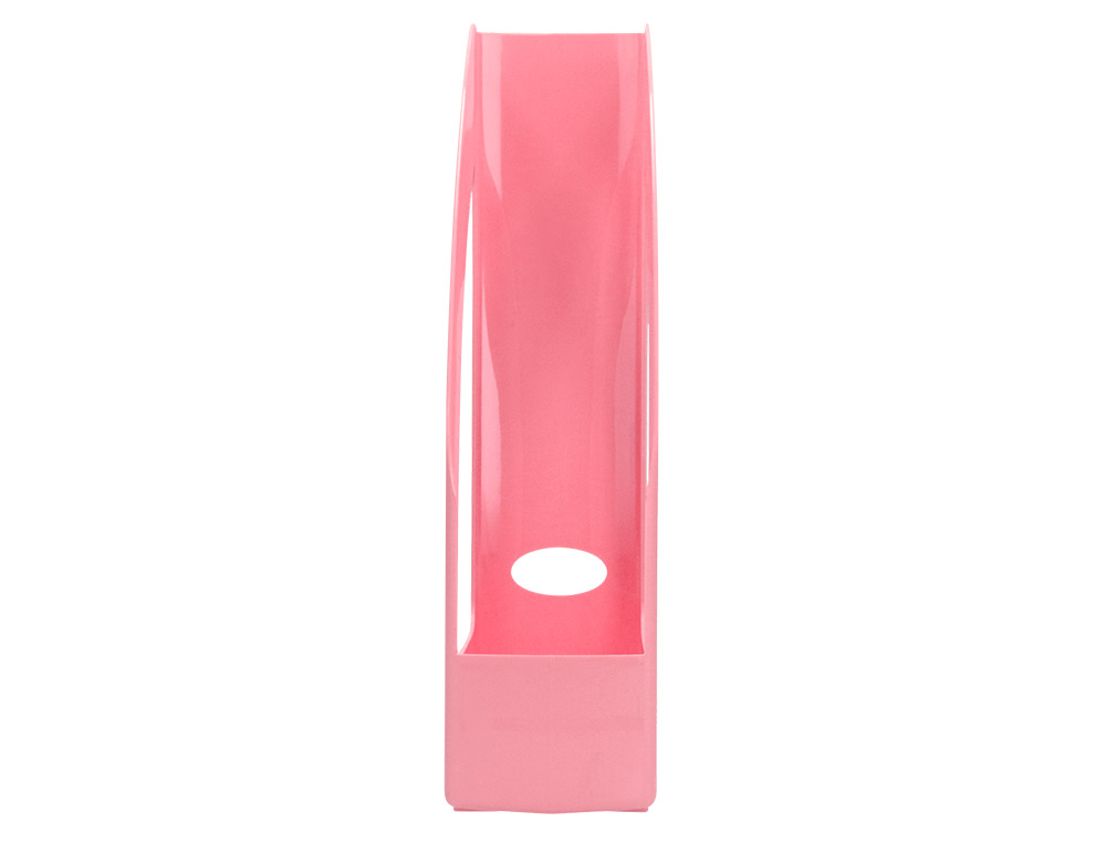 PORTE-REVUES Q-CONNECT PLASTIQUE 320X250X80MM COLORIS ROSE PASTEL