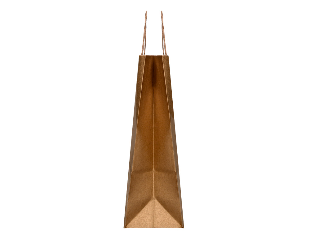 SAC PAPIER Q-CONNECT KRAFT NATUREL LISSE XS ANSE TORSADEE 180X240X80MM
