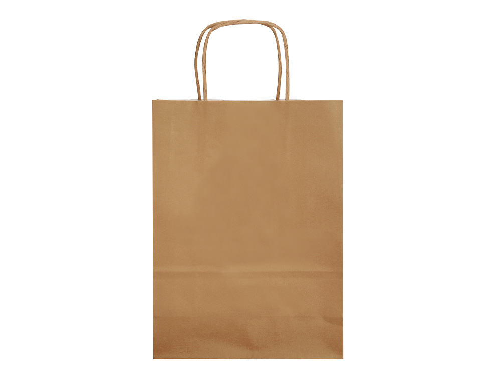 SAC PAPIER Q-CONNECT CELLULOSE NATUREL L ANSE TORSADEE 320X400X14MM