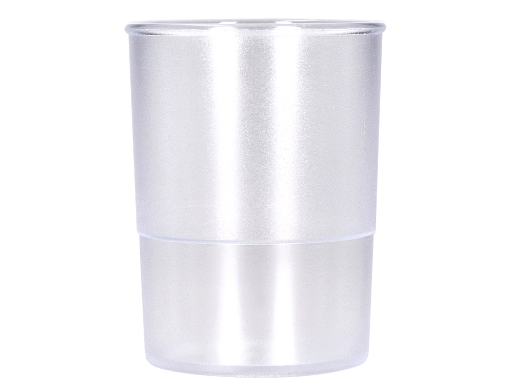 POT A CRAYONS Q-CONNECT PLASTIQUE DIAMETRE 75MM       HAUTEUR 100MM COLORIS         TRANSPARENT