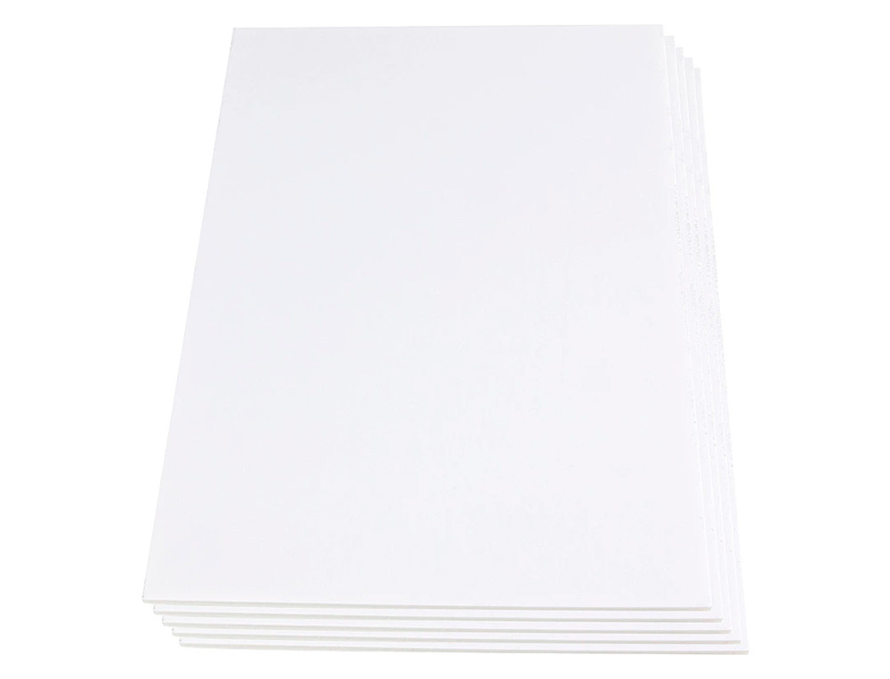 CARTON PLUME LIDERPAPEL DOUBLE-FACE 70X100CM EPAISSEUR 10MM COLORIS BLANC
