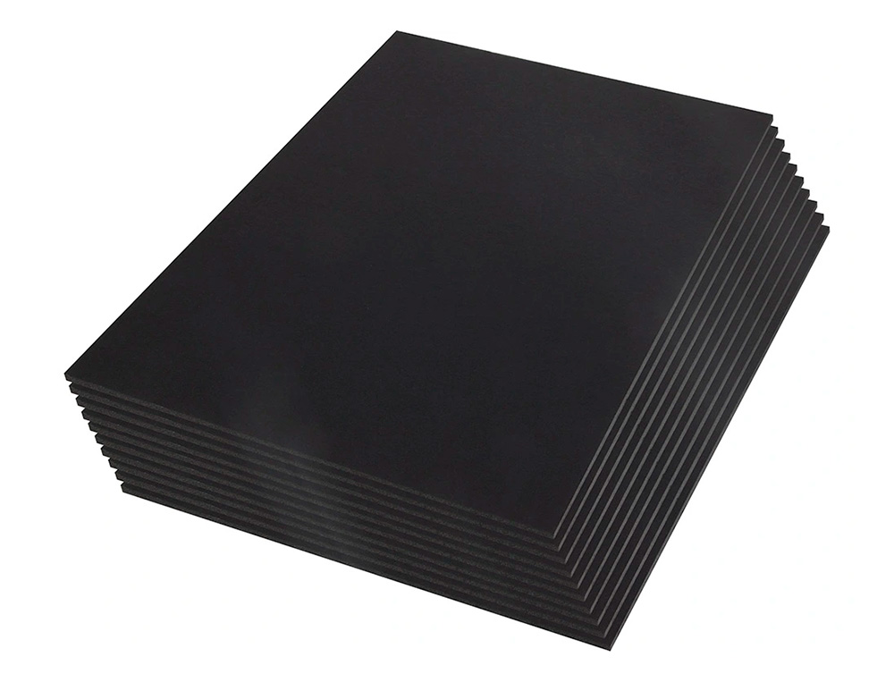 CARTON PLUME LIDERPAPEL DOUBLE-FACE 70X100CM EPAISSEUR 5MM COLORIS NOIR
