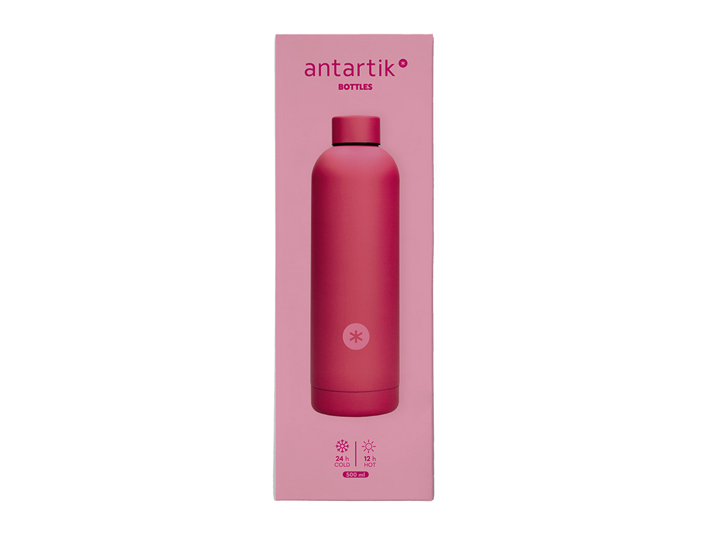 BOUTEILLE ISOTHERME ANTARTIK ACIER INOXYDABLE SANS BPA     500ML COLORIS FUCHSIA