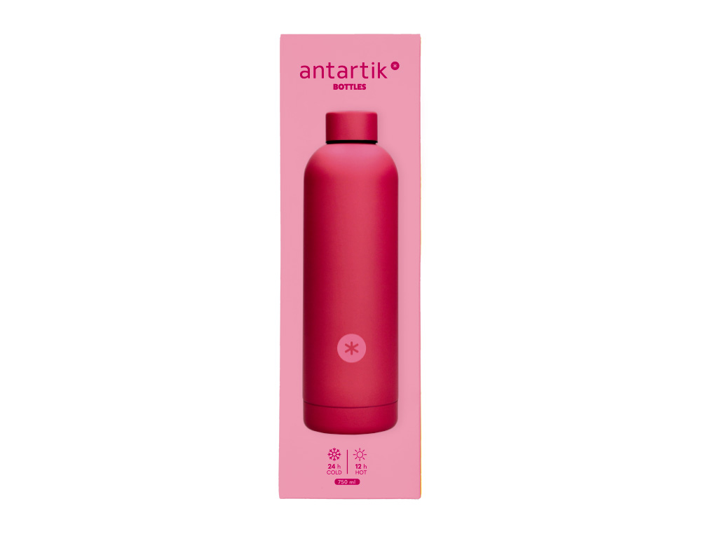 BOUTEILLE ISOTHERME ANTARTIK ACIER INOXYDABLE SANS BPA     750ML COLORIS FUCHSIA