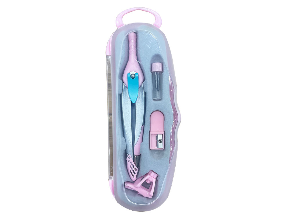 COMPAS LIDERPAPEL LOCK DEVICE ADAPTATEUR UNIVERSEL ET MINES COLORIS ROSE CLAIR
