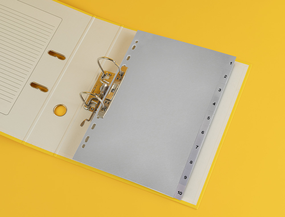 INTERCALAIRE Q-CONNECT NUMERIQUE 1-10 PLASTIQUE 10 POSITIONS A4 INDICE MULTIPERFORE