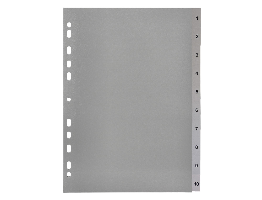 INTERCALAIRE Q-CONNECT NUMERIQUE 1-10 PLASTIQUE 10 POSITIONS A4 INDICE MULTIPERFORE