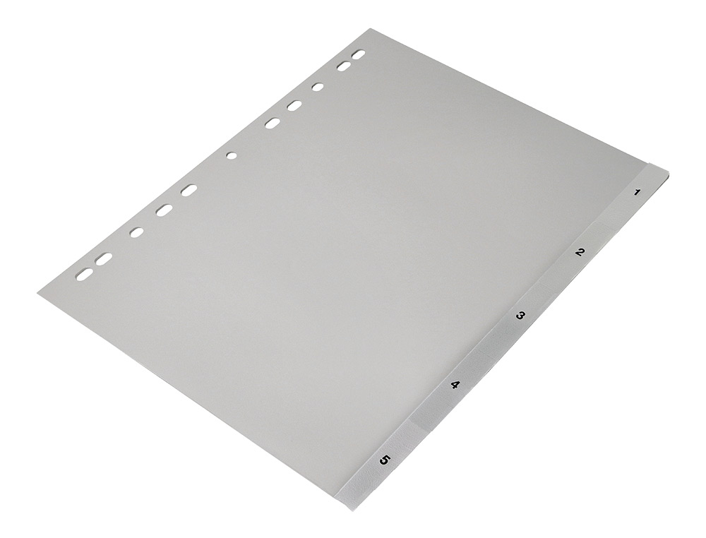 INTERCALAIRE Q-CONNECT NUMERIQUE 1-5 PLASTIQUE 5     POSITIONS A4 INDICE           MULTIPERFORE