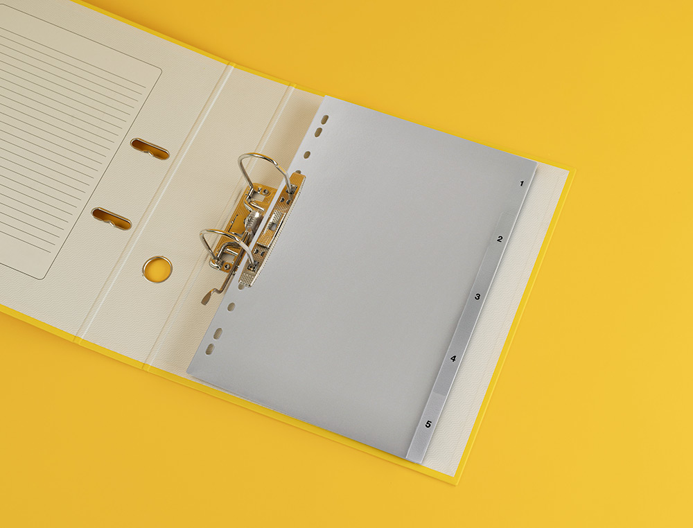INTERCALAIRE Q-CONNECT NUMERIQUE 1-5 PLASTIQUE 5     POSITIONS A4 INDICE           MULTIPERFORE