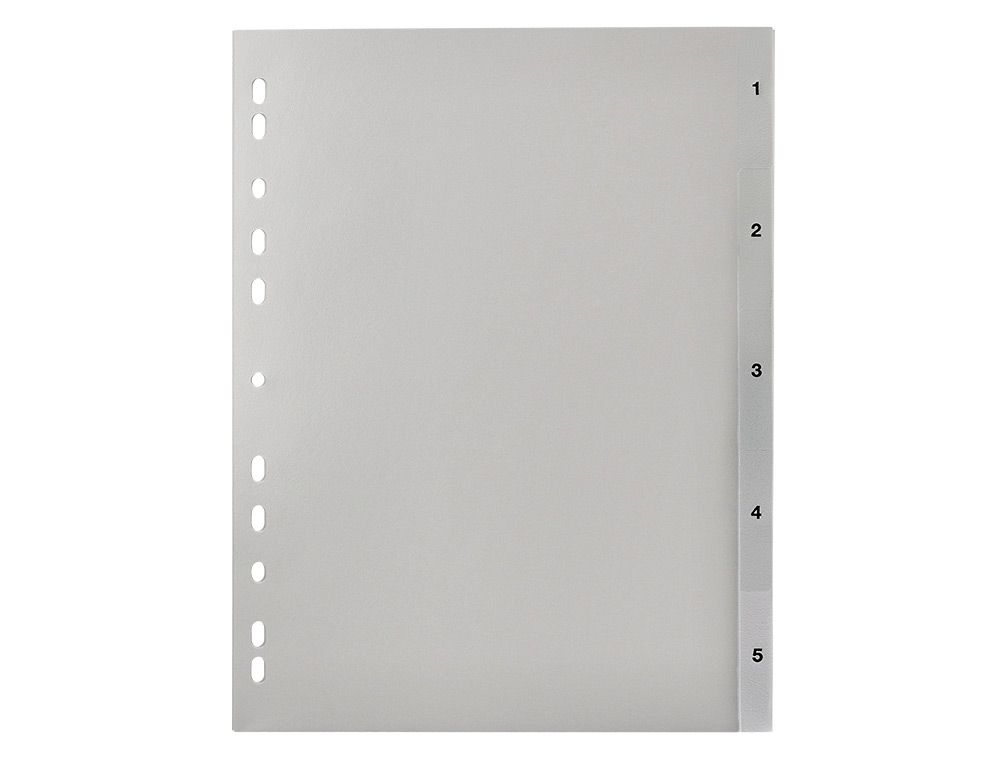 INTERCALAIRE Q-CONNECT NUMERIQUE 1-5 PLASTIQUE 5     POSITIONS A4 INDICE           MULTIPERFORE