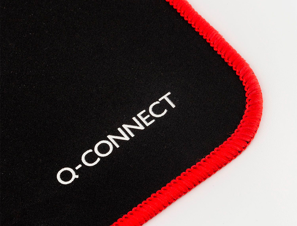 TAPIS SOURIS Q-CONNECT XXL 900X400MM COLORIS NOIR AVEC   BORD ROUGE