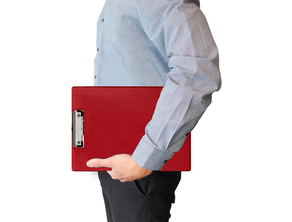 PORTE-BLOC Q-CONNECT DIN A4 PLASTIQUE 50% RECYCLE EPAISSEUR 2,1MM COLORIS ROUGE
