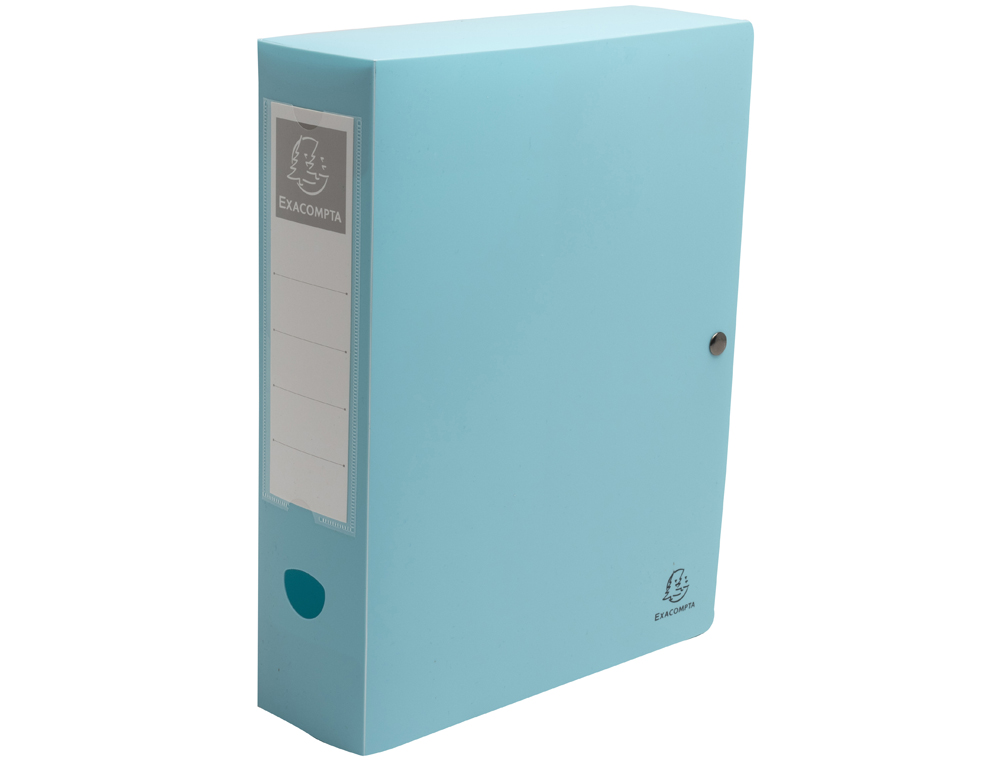 BOITE CLASSEMENT EXACOMPTA SKANDI A4 PP RECYCLE FERMETURE PRESSION DOS 80MM COLORIS ASSORTIS
