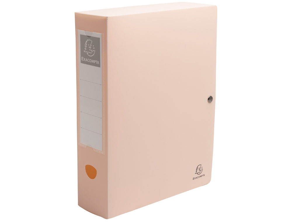 BOITE CLASSEMENT EXACOMPTA SKANDI A4 PP RECYCLE FERMETURE PRESSION DOS 80MM COLORIS ASSORTIS