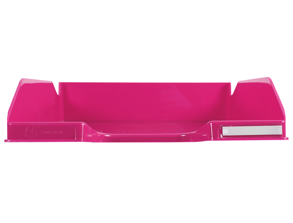 CORBEILLE COURRIER EXACOMPTA MIDI-COMBO IDERAMA SUPERPOSABLE VERTICALE/ESCALIER COLORIS FRAMBOISE BRILLANT
