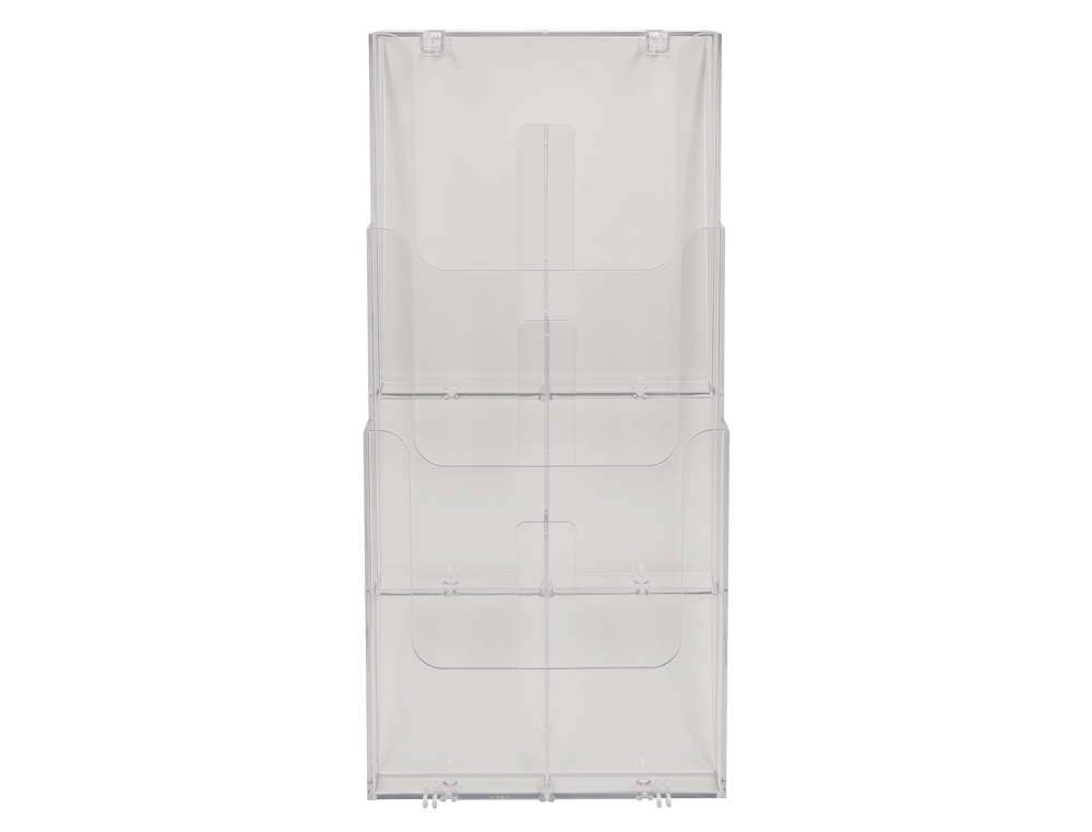 TRIEUR MURAL EXACOMPTA A4 VERTICAL 3 COMPARTIMENTS COLORIS TRANSPARENT
