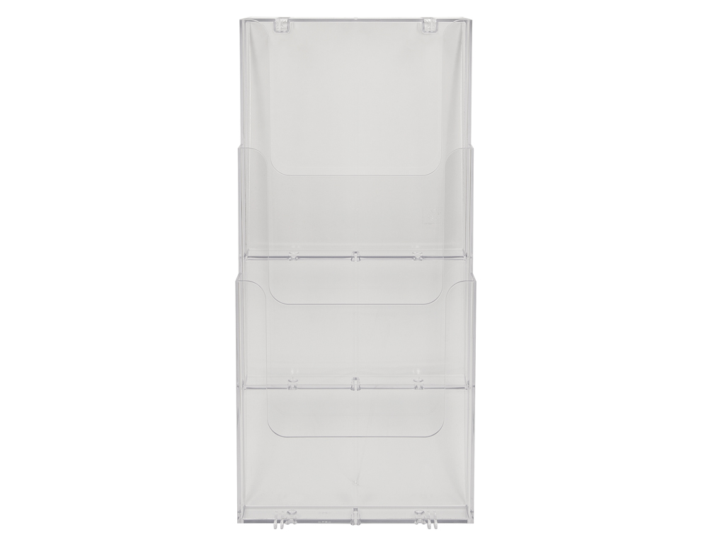 TRIEUR MURAL EXACOMPTA A4 VERTICAL 3 COMPARTIMENTS COLORIS TRANSPARENT