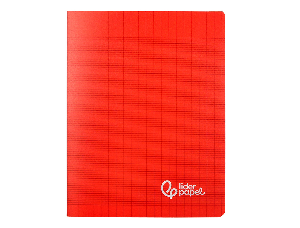 CAHIER PIQURE LIDERPAPEL COUVERTURE PP 170X220MM 96P   SEYES COLORIS ROUGE