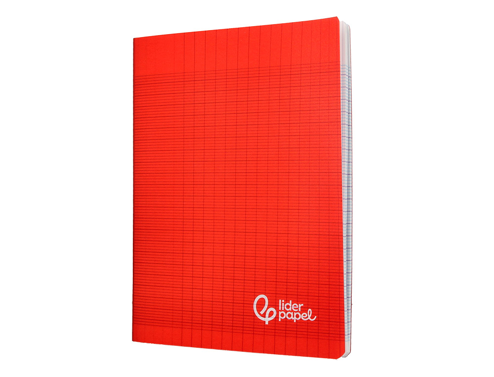 CAHIER PIQURE LIDERPAPEL COUVERTURE PP 170X220MM 96P   SEYES COLORIS ROUGE