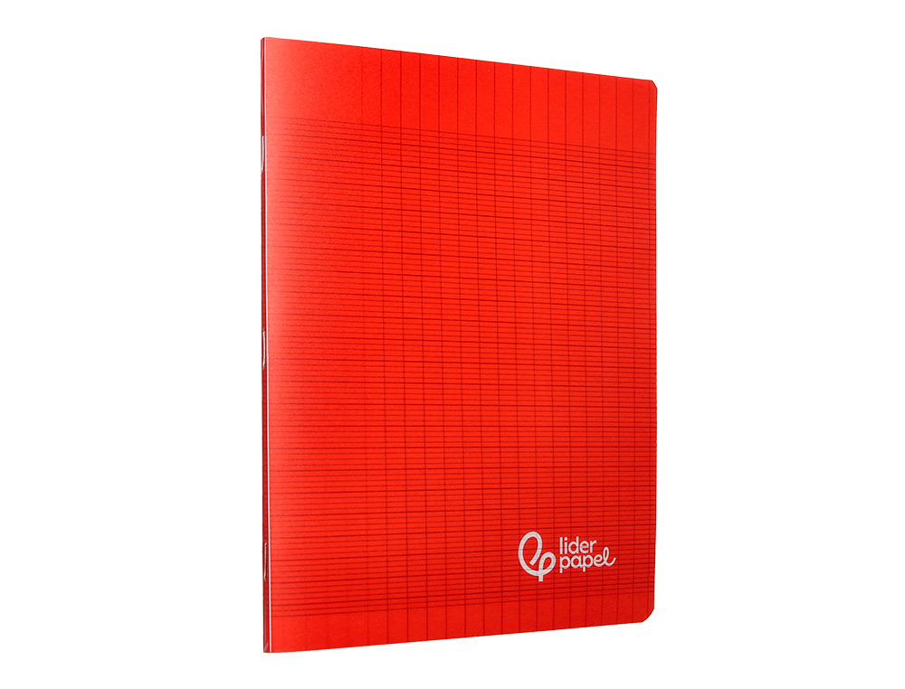 CAHIER PIQURE LIDERPAPEL COUVERTURE PP 170X220MM 96P   SEYES COLORIS ROUGE