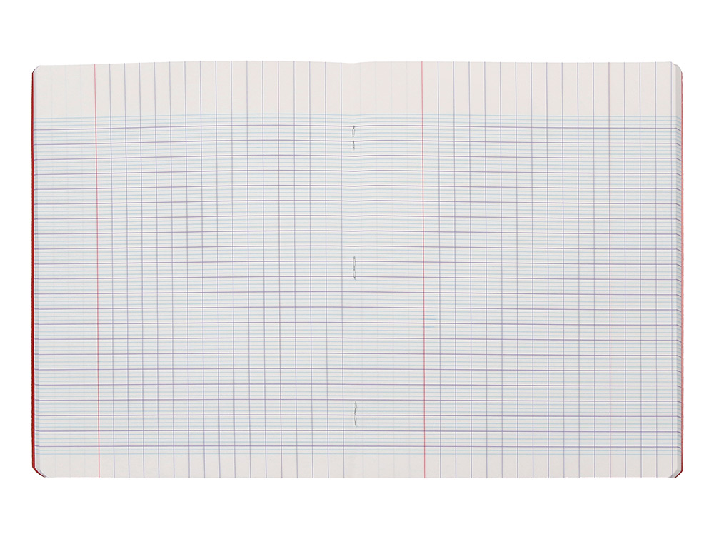 CAHIER PIQURE LIDERPAPEL COUVERTURE PP 170X220MM 96P   SEYES COLORIS ROUGE