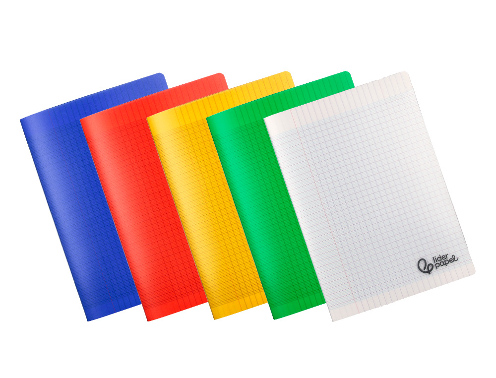 CAHIER PIQURE LIDERPAPEL COUVERTURE PP 210X297MM 96P   SEYES COLORIS ASSORTIS LOT 10 UNITES