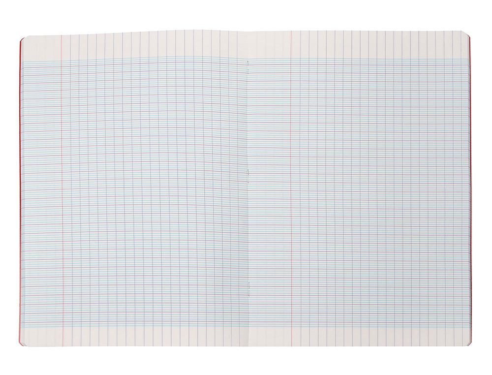 CAHIER PIQURE LIDERPAPEL COUVERTURE PP 240X320MM 96P   SEYES COLORIS ROUGE