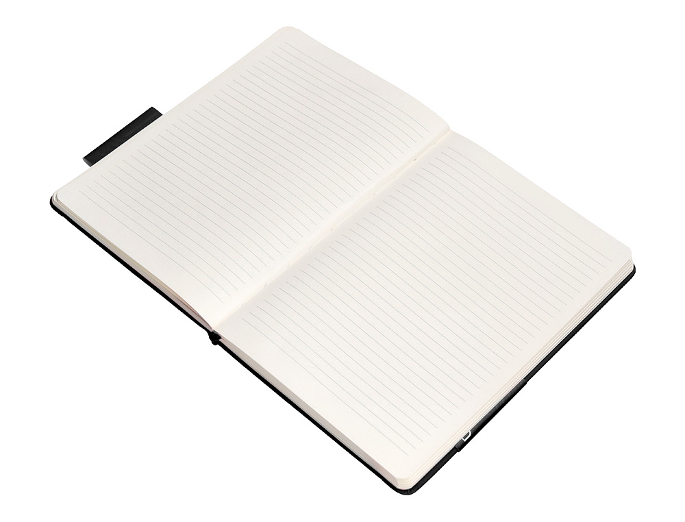 CARNET FERMETURE ELASTIQUE ANTARTIK NOTES COUVERTURE     RIGIDE A5 LIGNE 100 FEUILLES  80GR FSC COLORIS NOIR