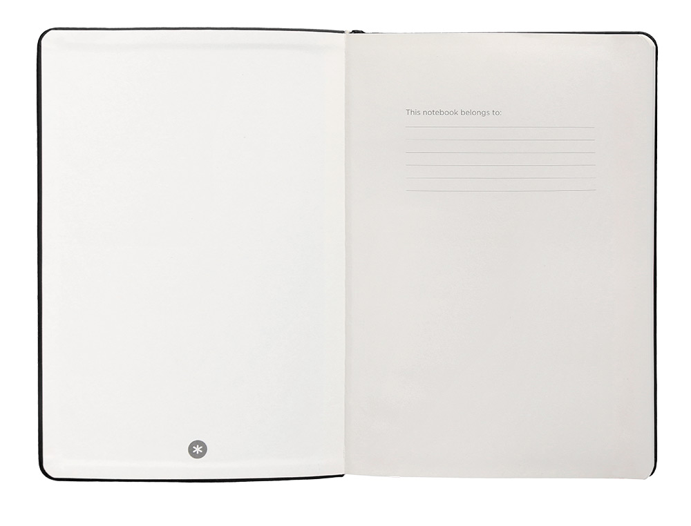 CARNET FERMETURE ELASTIQUE ANTARTIK NOTES COUVERTURE     RIGIDE A5 LIGNE 100 FEUILLES  80GR FSC COLORIS NOIR