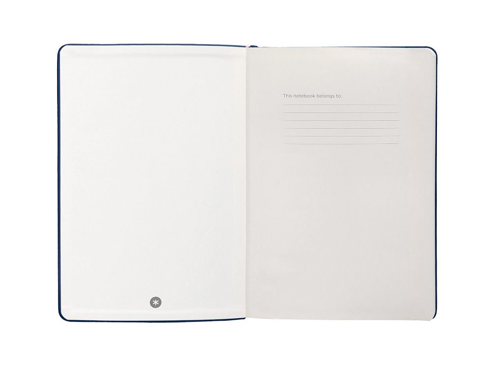 CARNET A4 ANTARTIK NOTES LIGNECOUVERTURE RIGIDE FERMETURE ELASTIQUE 100 PAGES 80GR COLORIS BLEU MARINE
