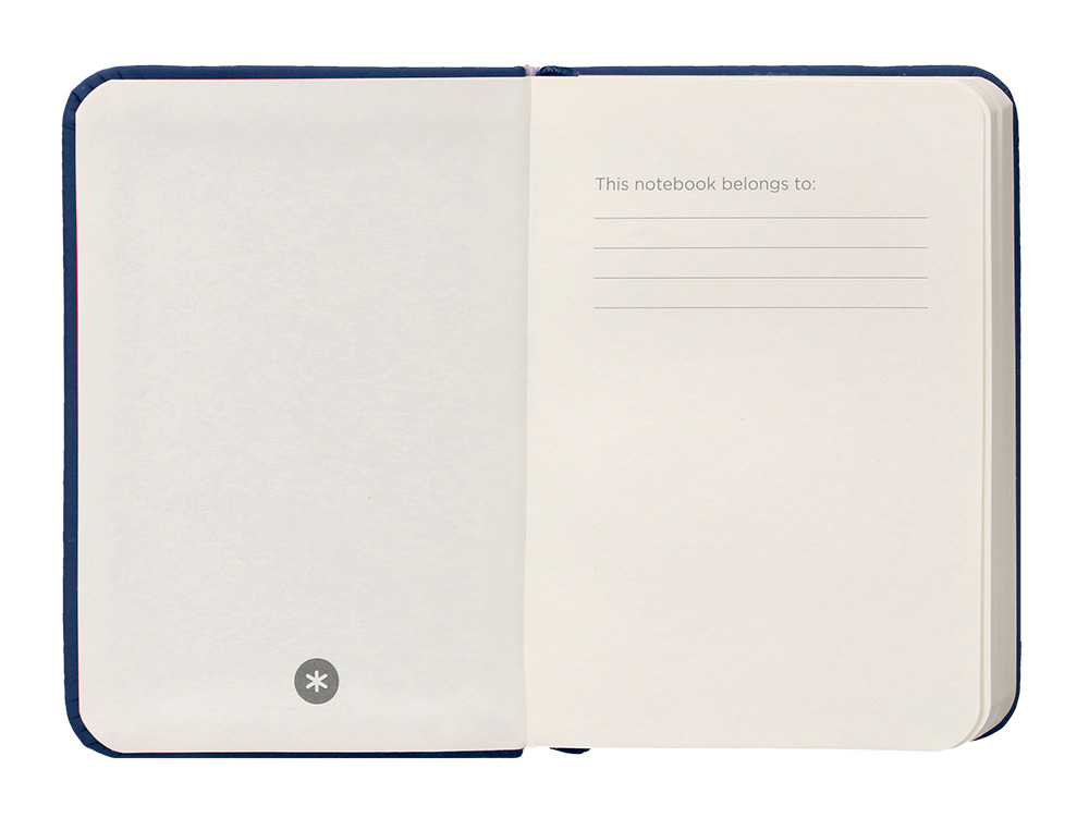 CARNET A7 ANTARTIK NOTES PAPIER UNI IVOIRE COUVERTURE RIGIDE FERMETURE ELASTIQUE 80 PAGES 80GR COLORIS BLEU MARINE