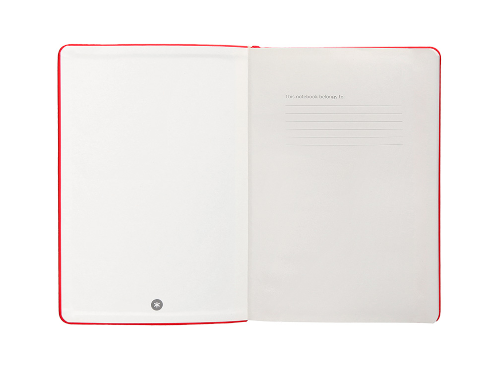 CARNET A4 ANTARTIK NOTES PAPIER UNI IVOIRE COUVERTURE RIGIDE FERMETURE ELASTIQUE 100PAGES 80GR COLORIS ROUGE