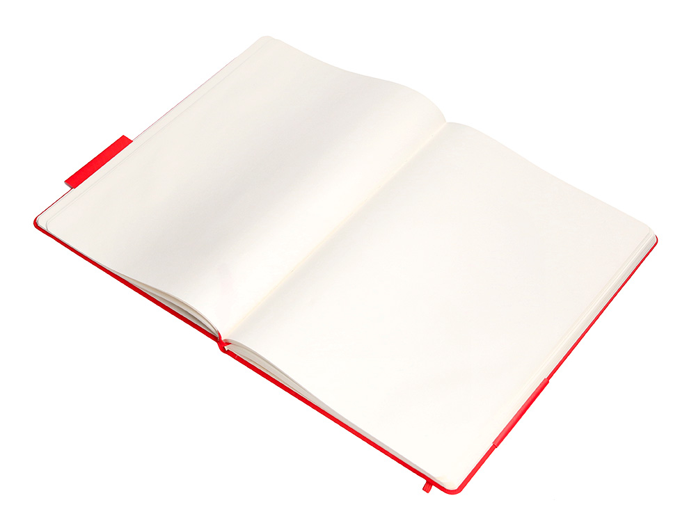 CARNET A4 ANTARTIK NOTES PAPIER UNI IVOIRE COUVERTURE RIGIDE FERMETURE ELASTIQUE 100PAGES 80GR COLORIS ROUGE