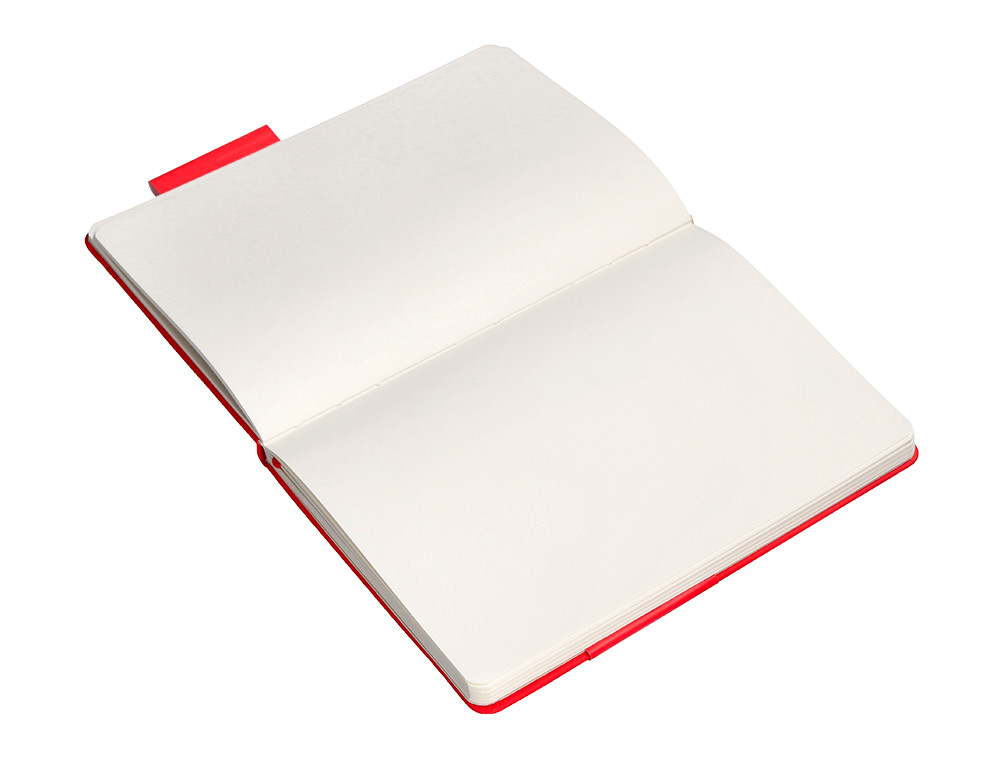 CARNET A5 ANTARTIK NOTES PAPIER UNI IVOIRE COUVERTURE  RIGIDE FERMETURE ELASTIQUE 100PAGES 80GR COLORIS ROUGE