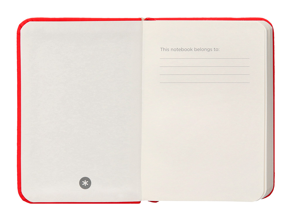 CARNET FERMETURE ELASTIQUE ANTARTIK NOTES COUVERTURE RIGIDE A7 PAPIER UNI IVOIRE 80 FEUILLES 80GR FSC COLORIS ROUGE