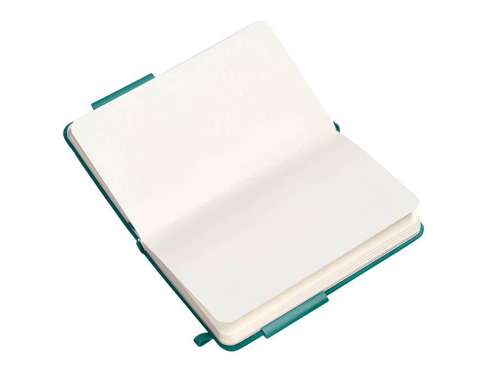 CARNET A6 ANTARTIK NOTES PAPIER UNI IVOIRE COUVERTURE RIGIDE FERMETURE ELASTIQUE 100PAGES 80GR COLORIS VERT PAON