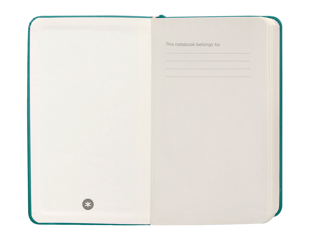 CARNET A6 ANTARTIK NOTES PAPIER UNI IVOIRE COUVERTURE RIGIDE FERMETURE ELASTIQUE 100PAGES 80GR COLORIS VERT PAON
