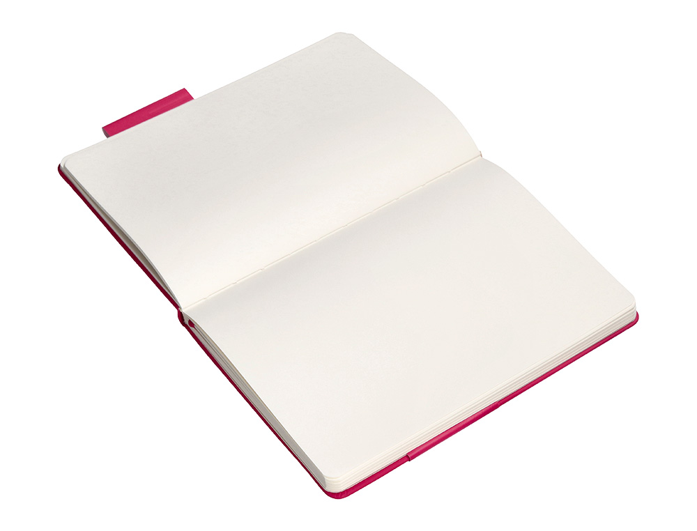 CARNET FERMETURE ELASTIQUE ANTARTIK NOTES COUVERTURE RIGIDE A4 PAPIER UNI IVOIRE 100 FEUILLES 80GR FSC FRAMBOISE