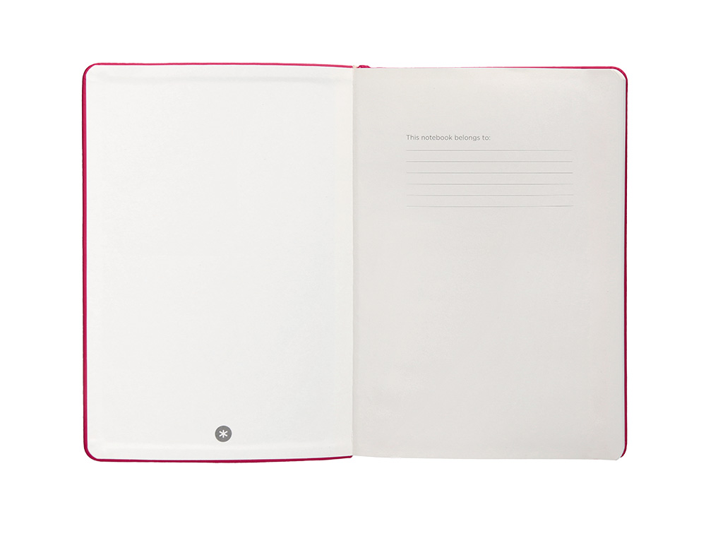 CARNET A4 ANTARTIK NOTES LIGNECOUVERTURE RIGIDE FERMETURE ELASTIQUE 100 PAGES 80GR COLORIS FRAMBOISE
