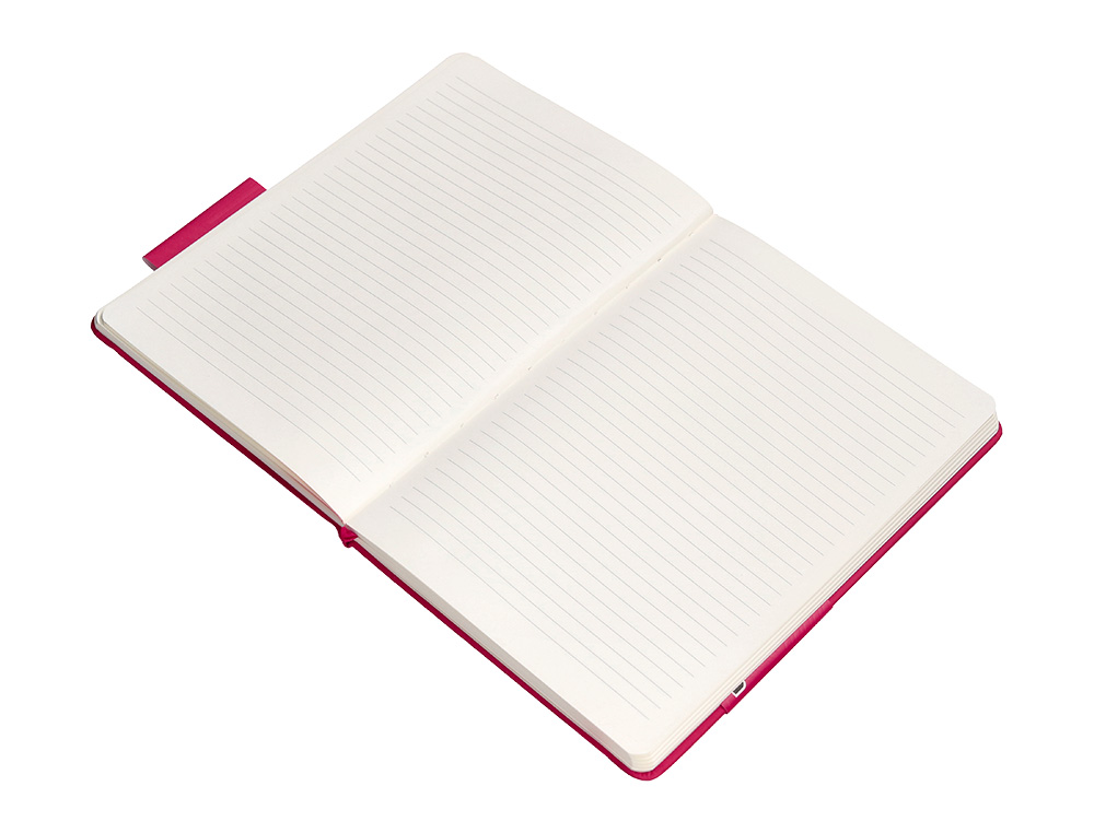 CARNET A4 ANTARTIK NOTES LIGNECOUVERTURE RIGIDE FERMETURE ELASTIQUE 100 PAGES 80GR COLORIS FRAMBOISE