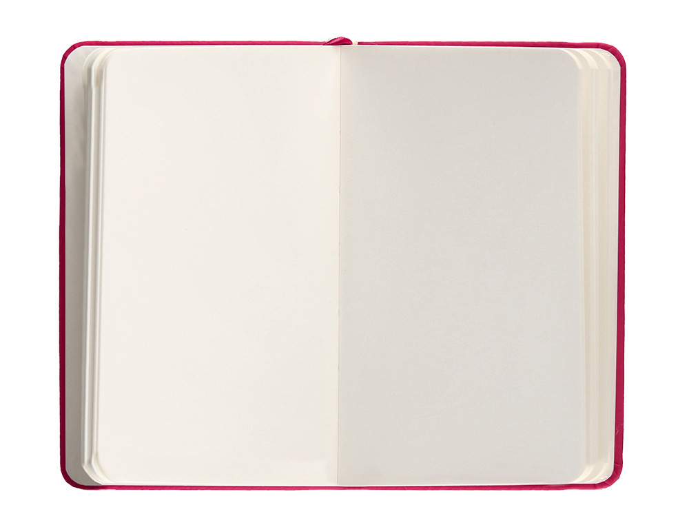 CARNET A6 ANTARTIK NOTES PAPIER UNI IVOIRE COUVERTURE RIGIDE FERMETURE ELASTIQUE 100PAGES 80GR COLORIS FRAMBOISE