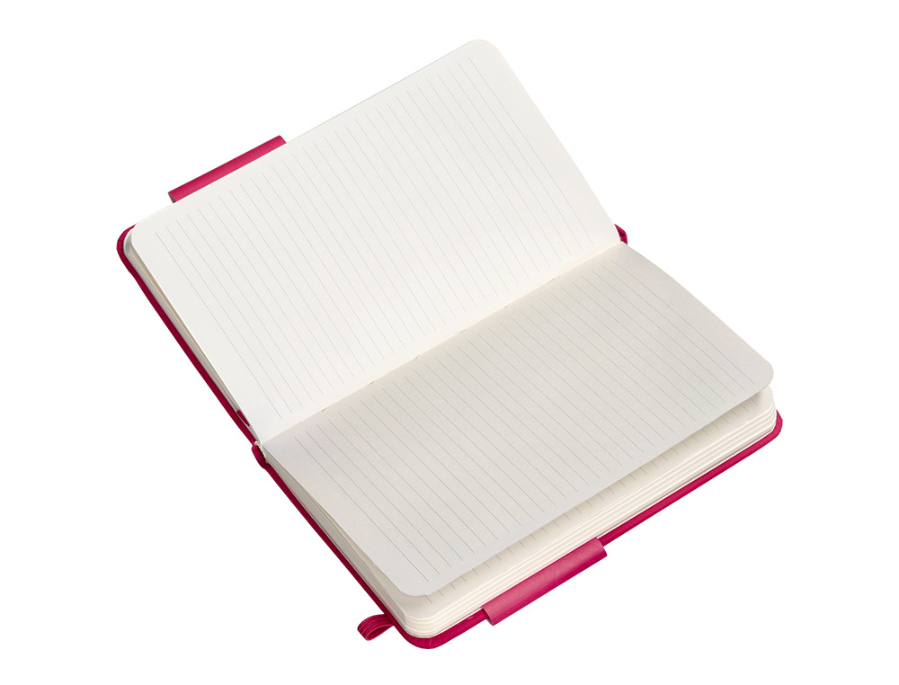 CARNET A6 ANTARTIK NOTES LIGNECOUVERTURE RIGIDE FERMETURE ELASTIQUE 100 PAGES 80GR COLORIS FRAMBOISE