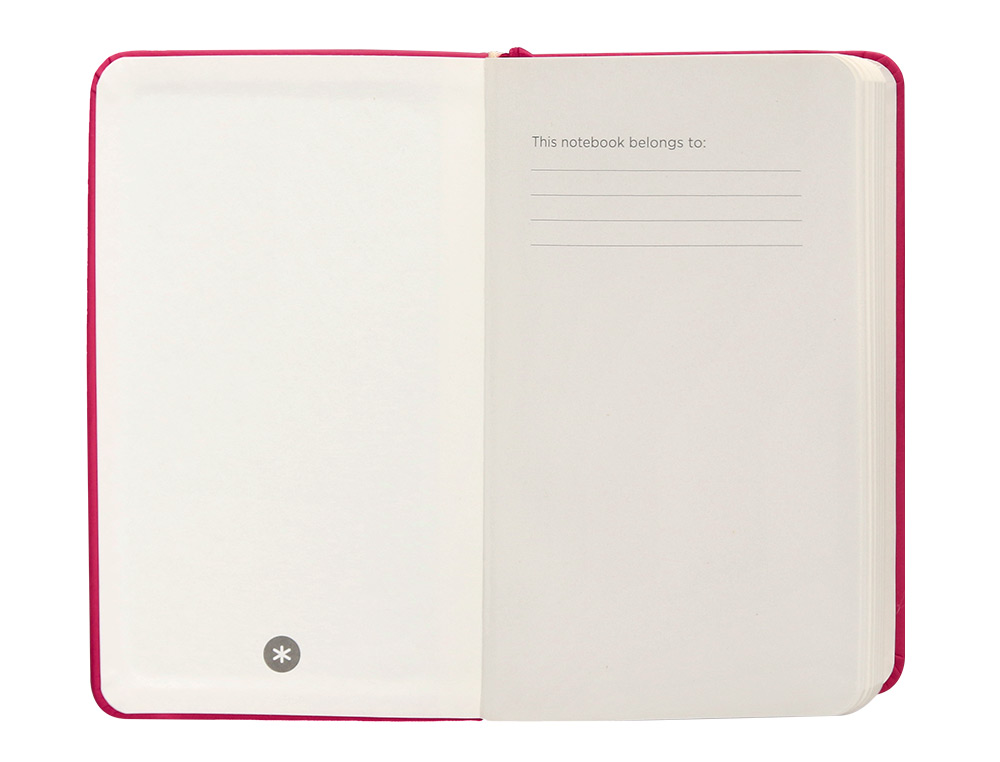 CARNET A6 ANTARTIK NOTES LIGNECOUVERTURE RIGIDE FERMETURE ELASTIQUE 100 PAGES 80GR COLORIS FRAMBOISE