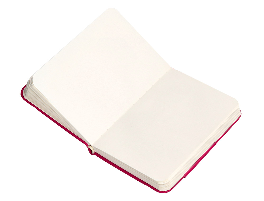 CARNET A7 ANTARTIK NOTES PAPIER UNI IVOIRE COUVERTURE RIGIDE FERMETURE ELASTIQUE 80 PAGES 80GR COLORIS FRAMBOISE