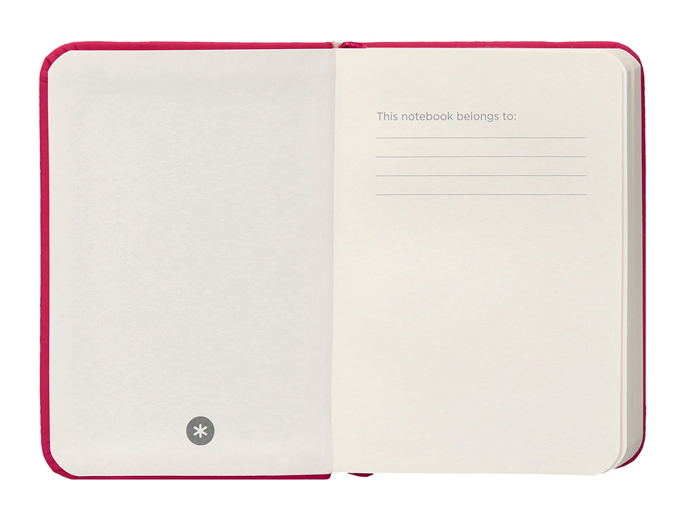 CARNET A7 ANTARTIK NOTES PAPIER UNI IVOIRE COUVERTURE RIGIDE FERMETURE ELASTIQUE 80 PAGES 80GR COLORIS FRAMBOISE
